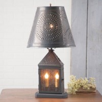 Harbor Table Lamp with Chisel Shade - Rustic Primitive Farmhouse Home Lighting