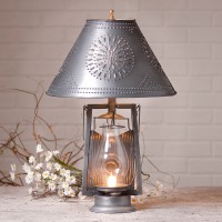 Farmer's Lamp with Punched Tin Shade 