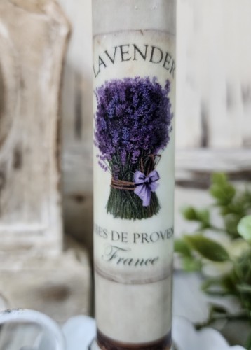 Lavender Bouquet Handmade Timer Taper Candle